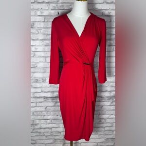 Charter Club Vibrant Red Long Sleeve Dress